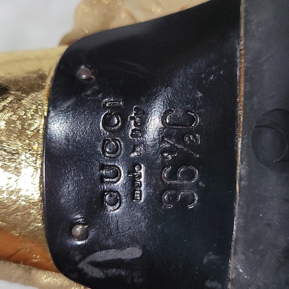 ♥️Auth GUCCI sandals Sexy Elegant block shoe sz 36.5 C ♥️ - Picture 16 of 16